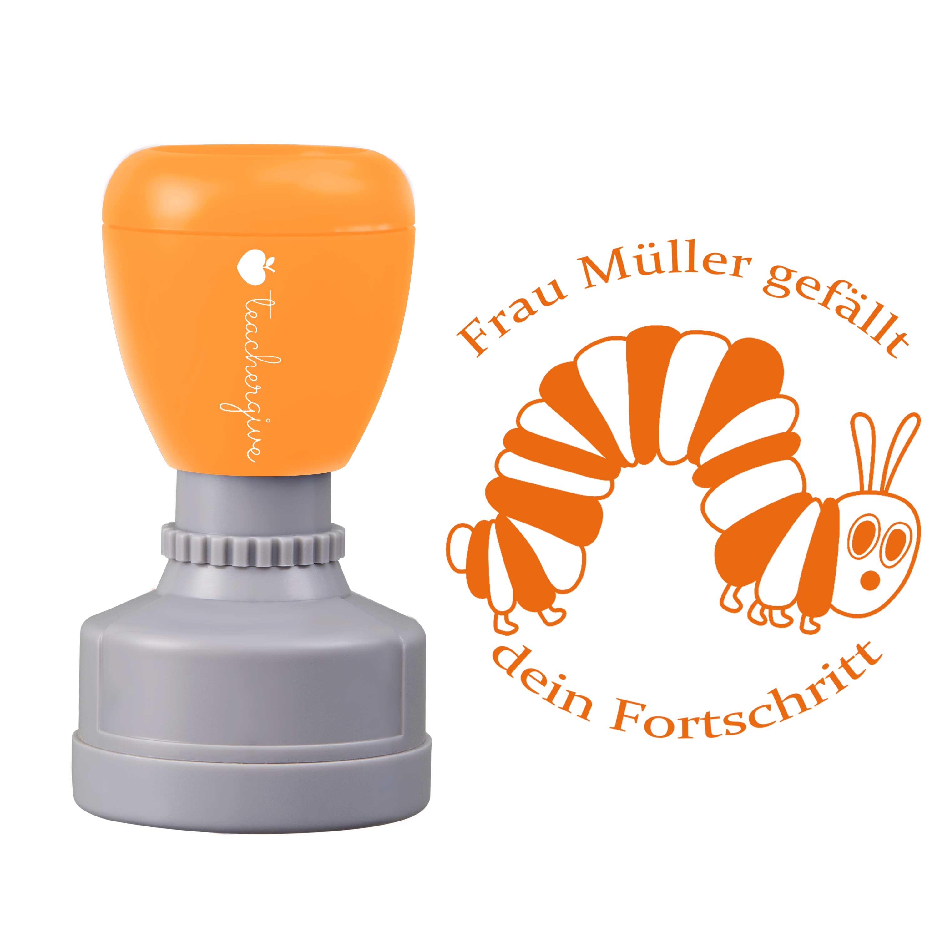 Personalisiert Name gefällt dein Fortschritt Lehrer Stempel