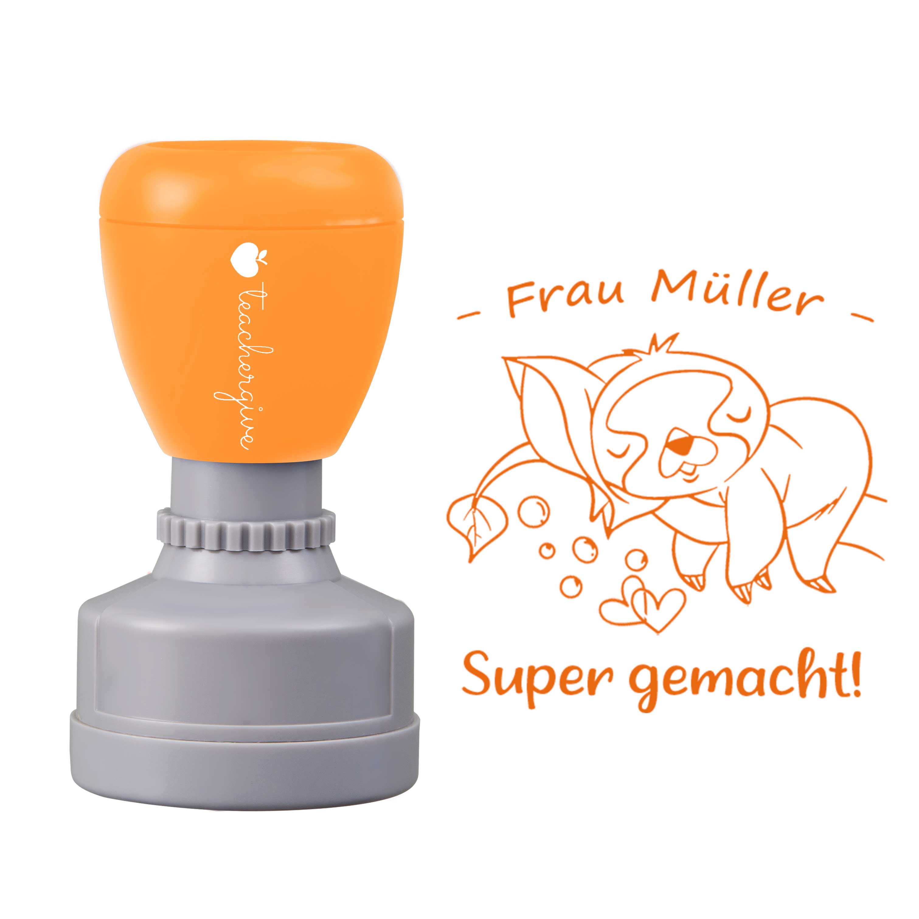 Personalisiert super gemacht Lehrer Stempel