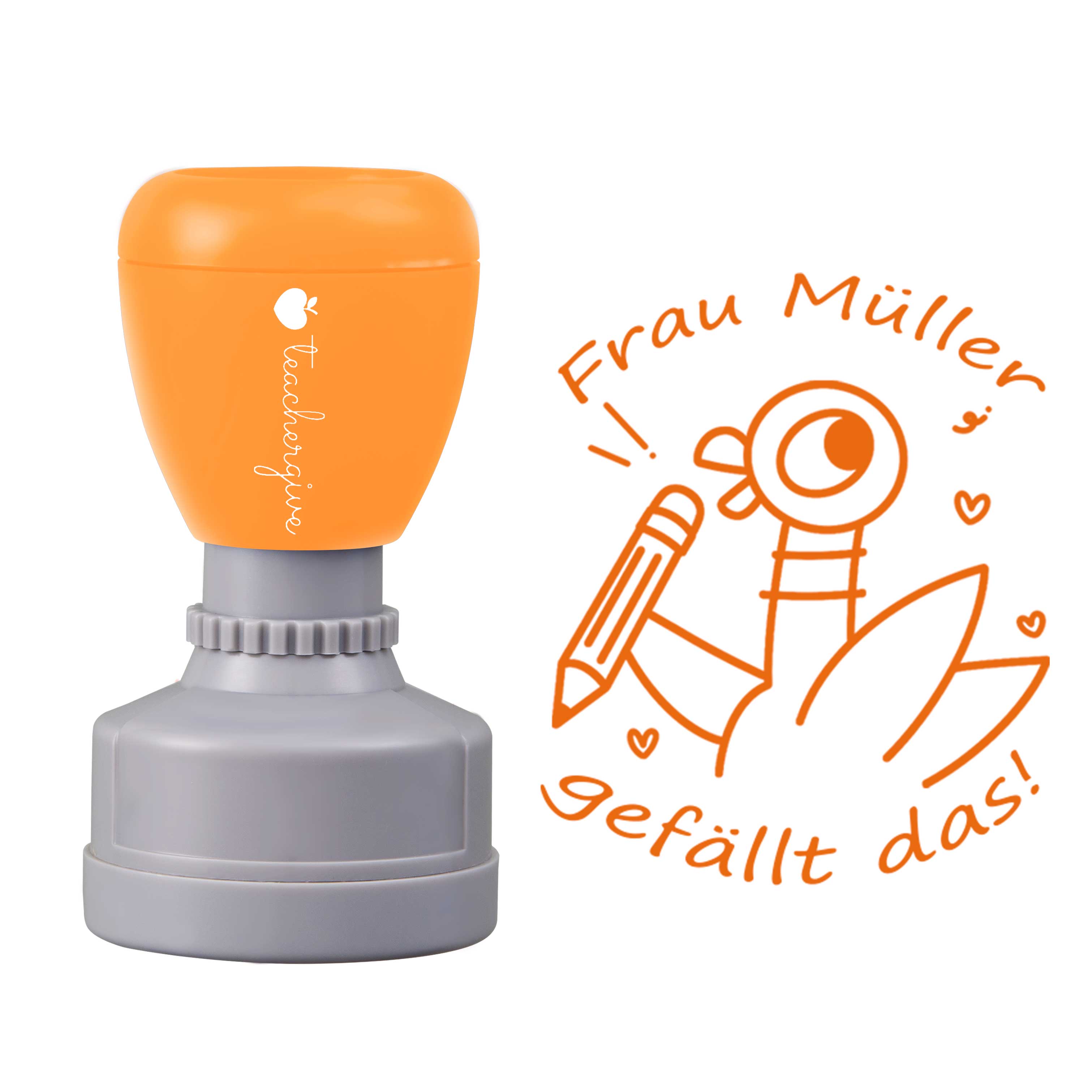 Personalisiert gefällt das Lehrer Stempel