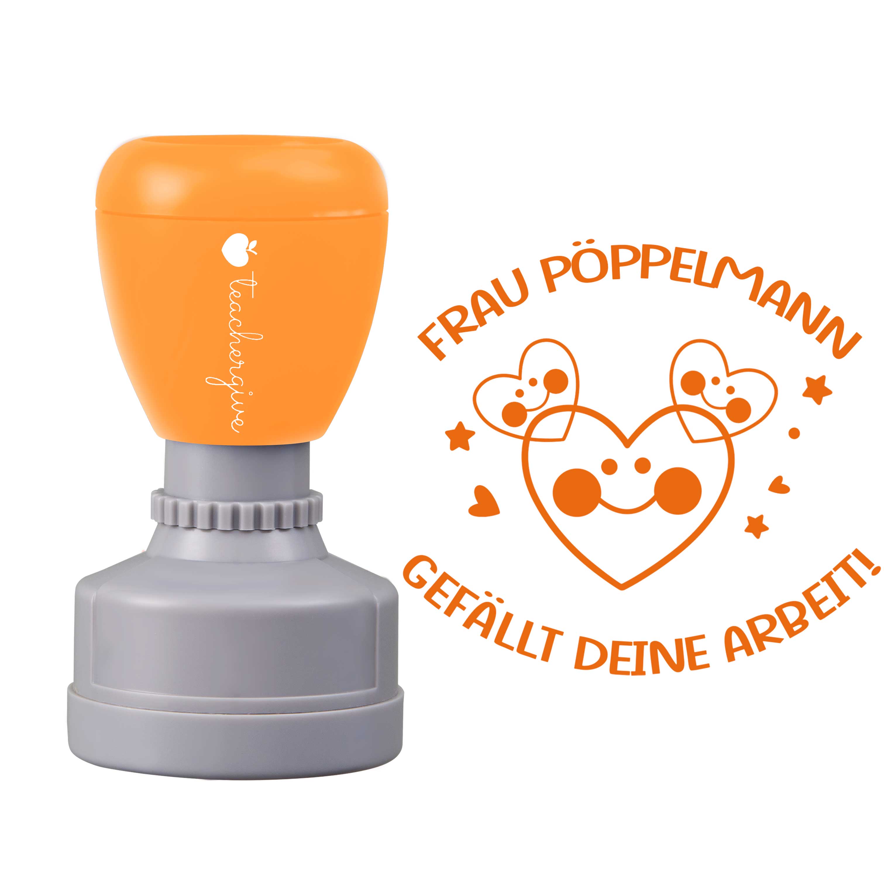 Personalisiert Name gefällt deine Arbeit Lehrer Stempel