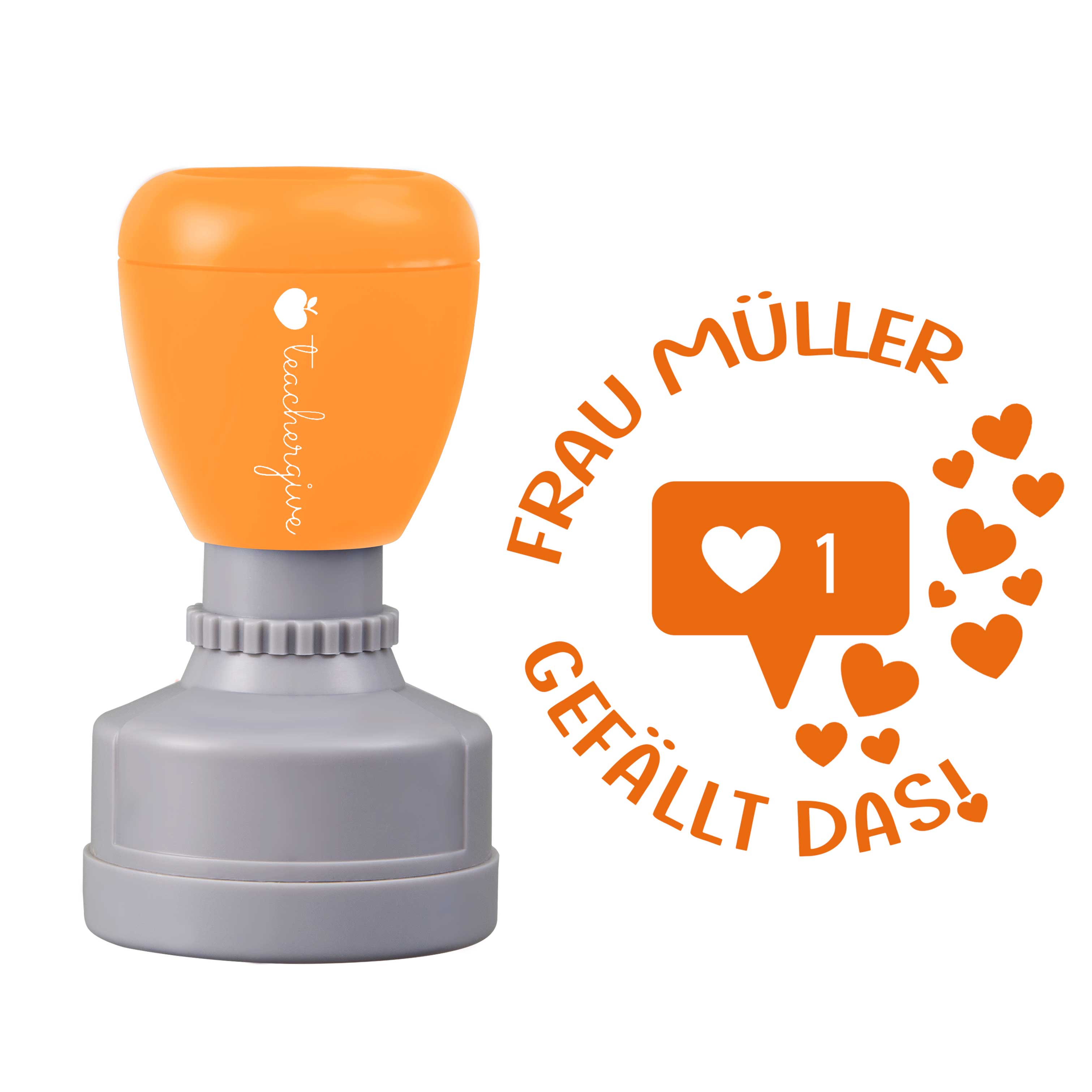 Personalisiert Name gefällt das Lehrer Stempel