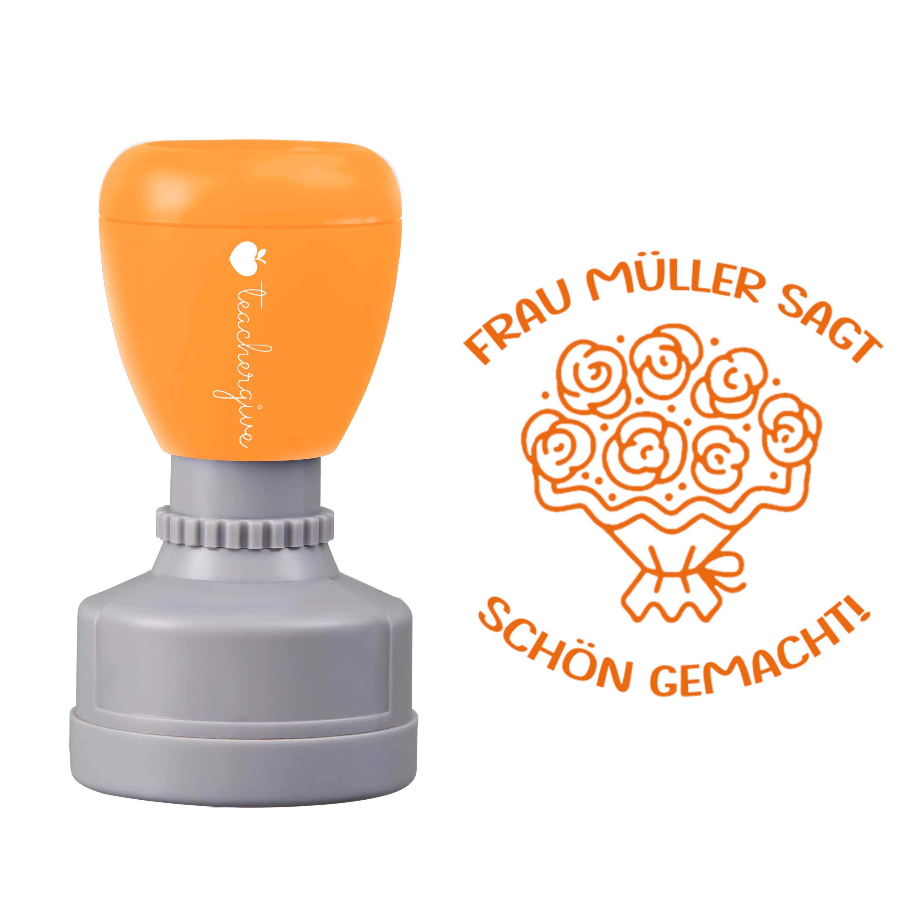 Personalisiert Name sagt schön gemacht Lehrer Stempel