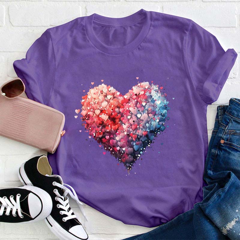 Bubble Heart Teacher T-Shirt
