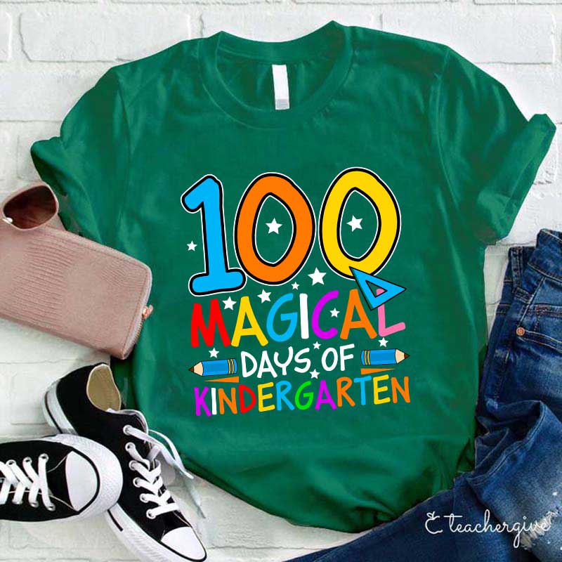 Personalized Grade 100 Magical Days Teacher T-Shirt