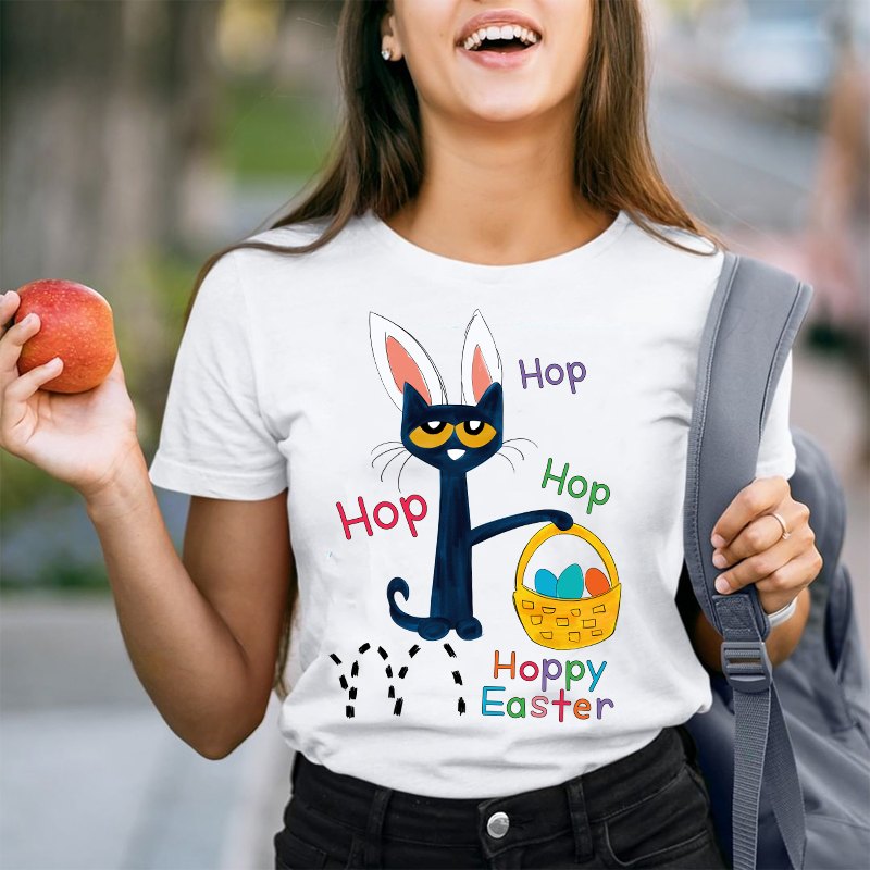 Hop Hop Hop Happy Easter Said Teacher T-Shirt