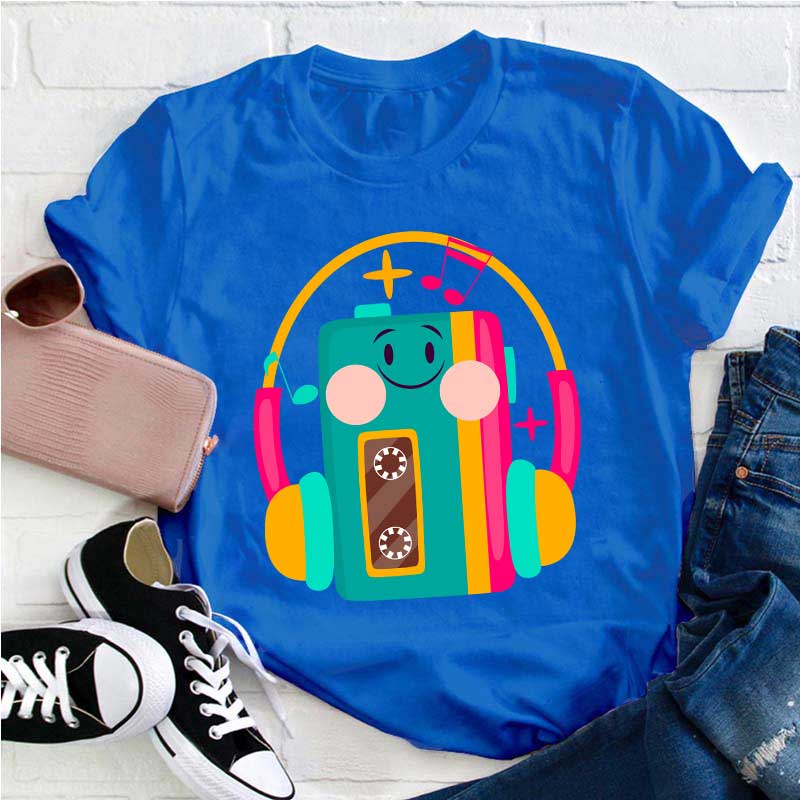 Musik Kopfhörer Lehrer T-Shirt
