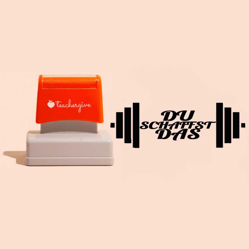 Du schaffst das Lehrer Rechteckiger Stempel