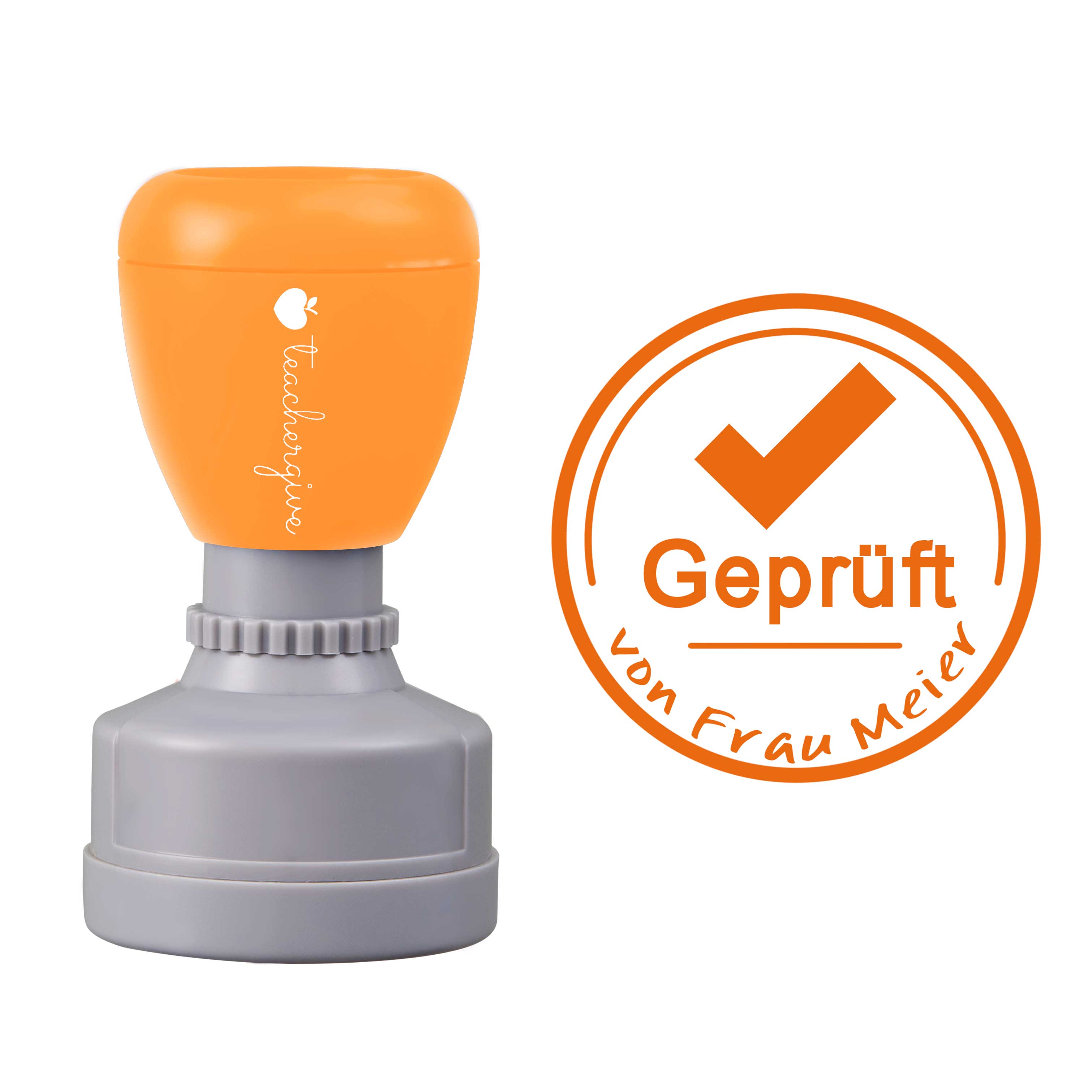 Personalisiert Geprüft Von Lehrer Stempel