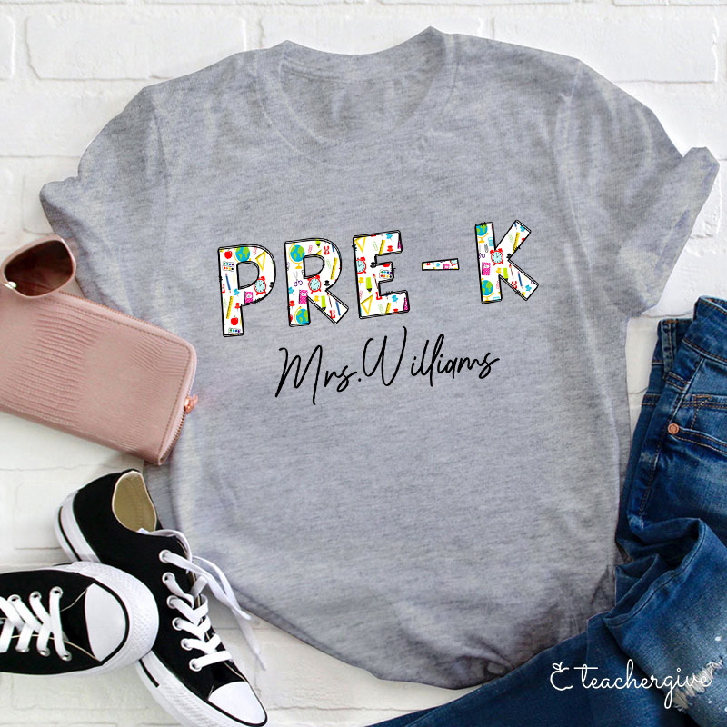 Personalized Grade And Name Teacher T-Shirt