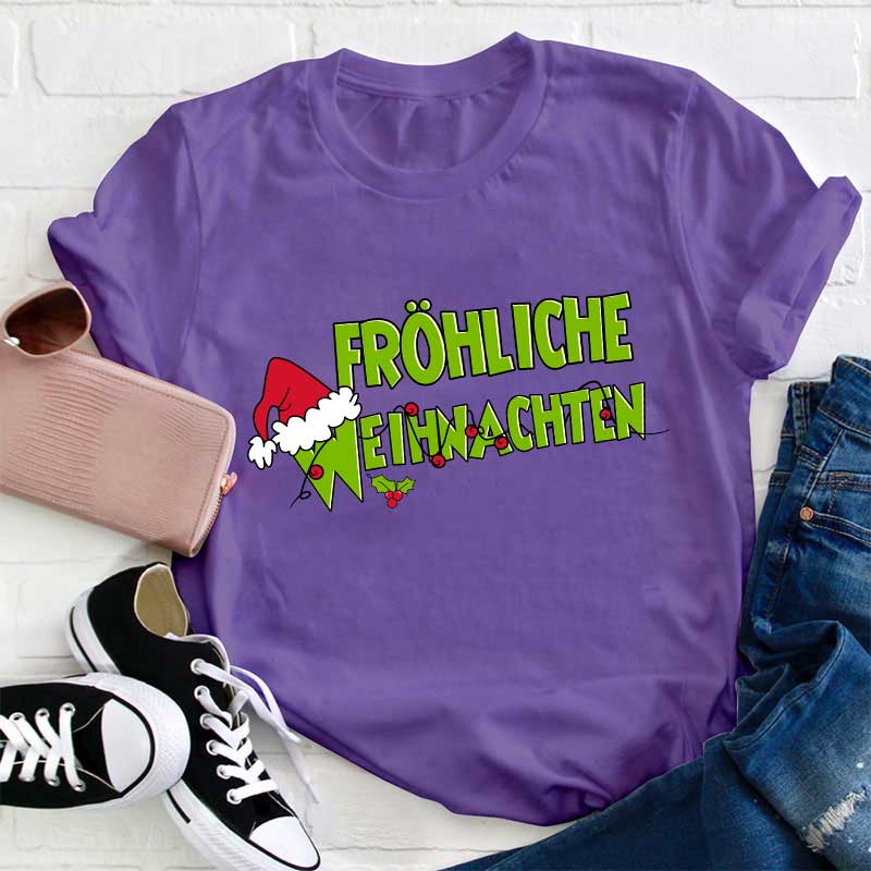 Fröhliche Weihnachten Lehrer T-Shirt