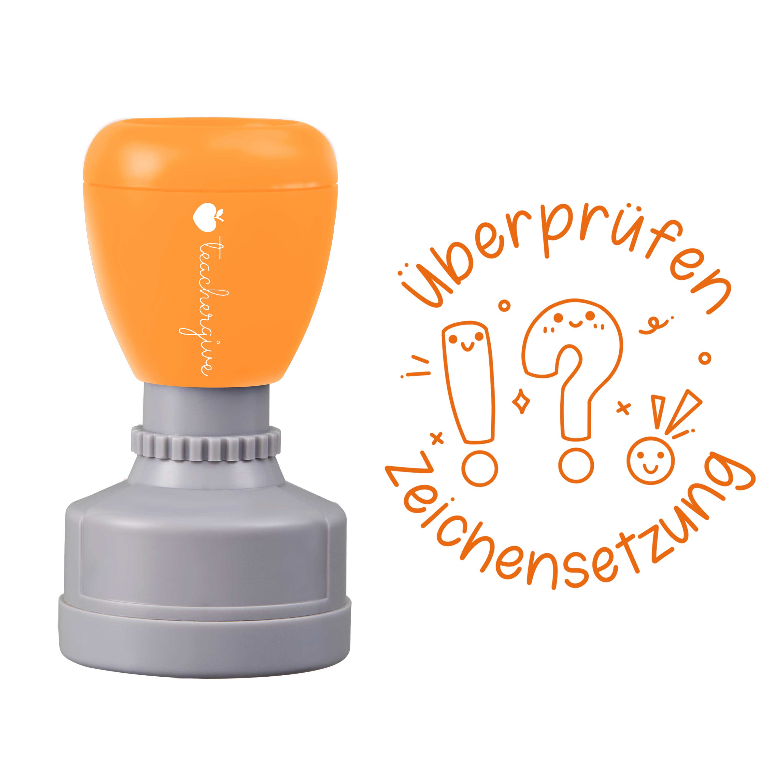 Prüfen Auf Interpunktion Lehrer Stempel