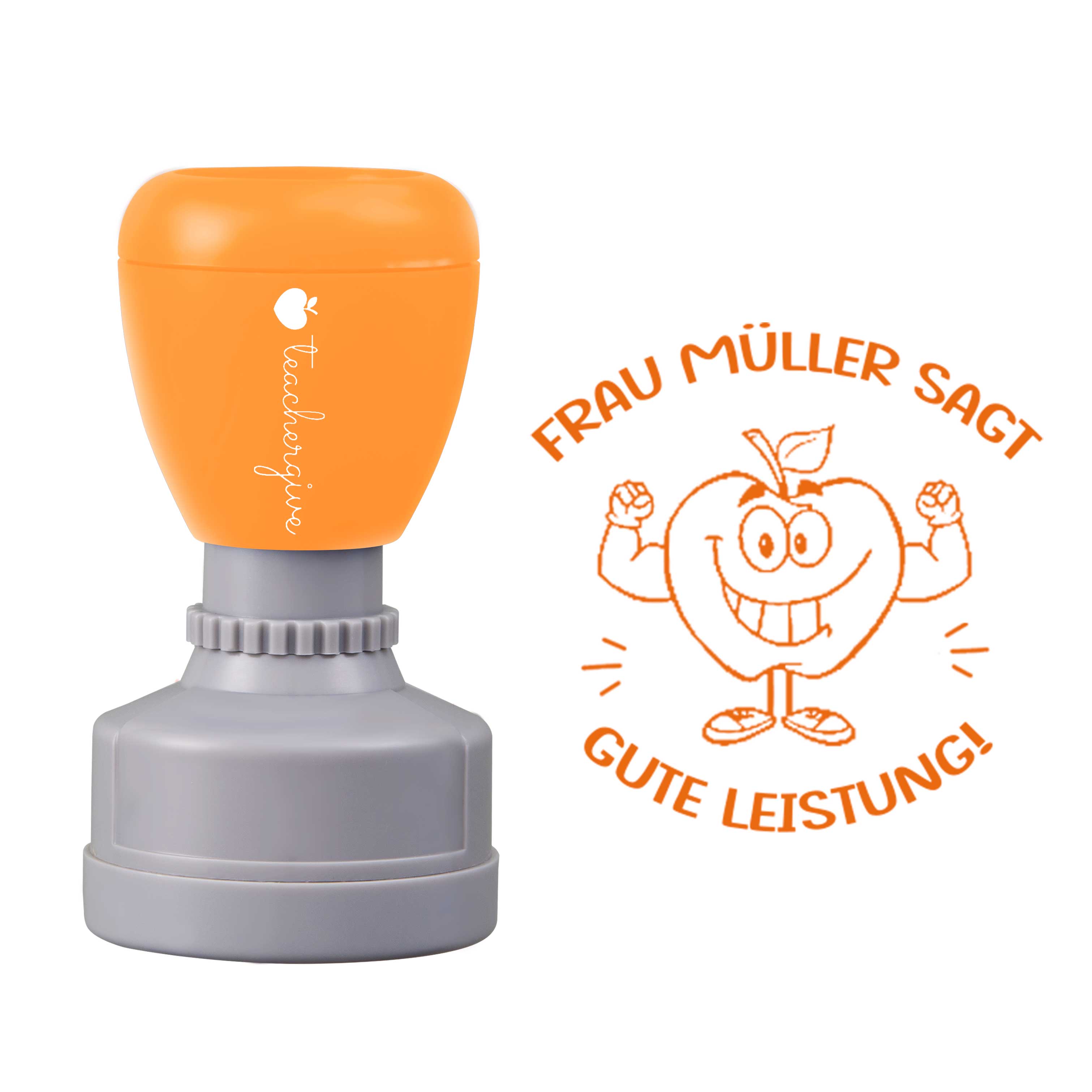 Personalisiert Name Sagt Gute Leistung Lehrer Stempel