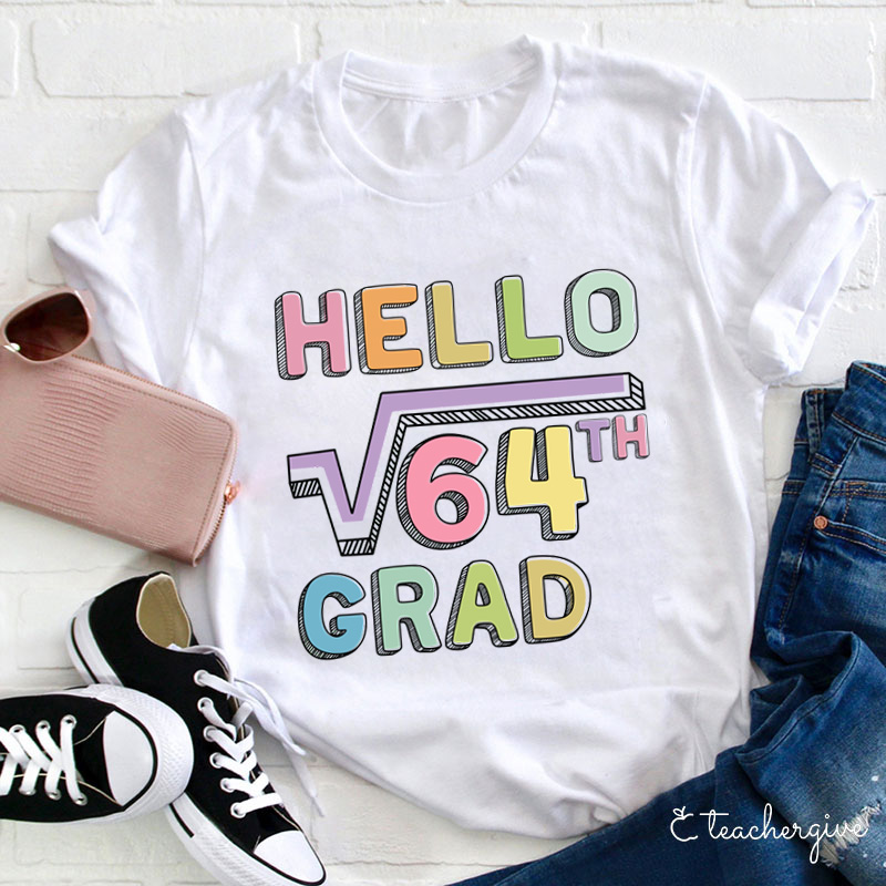 Personalized Grade Say Hello Math Teacher T-Shirt