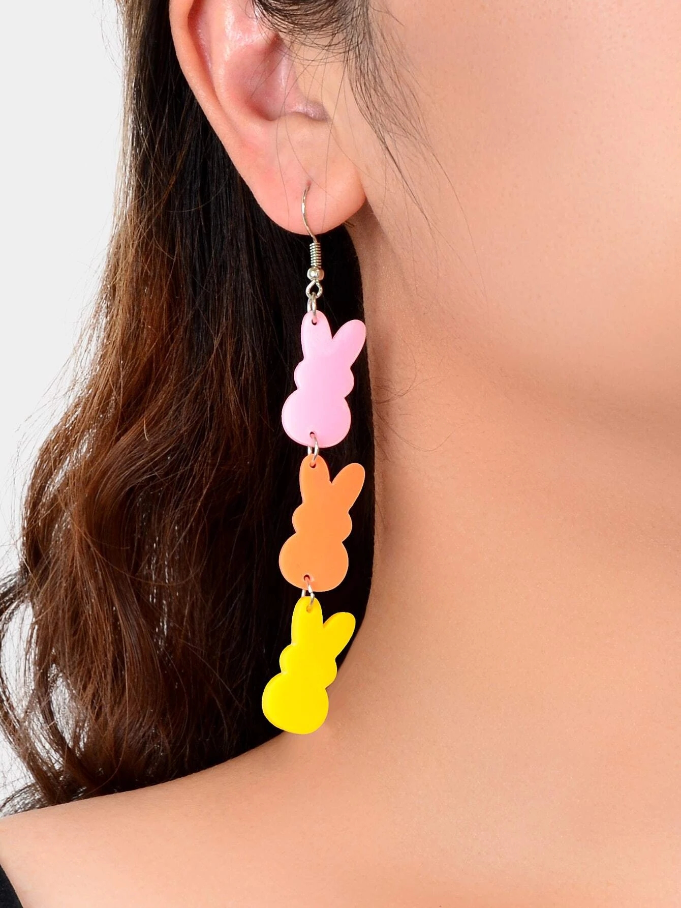 Little Colorful Rabbits Teacher Acrylic Earrings