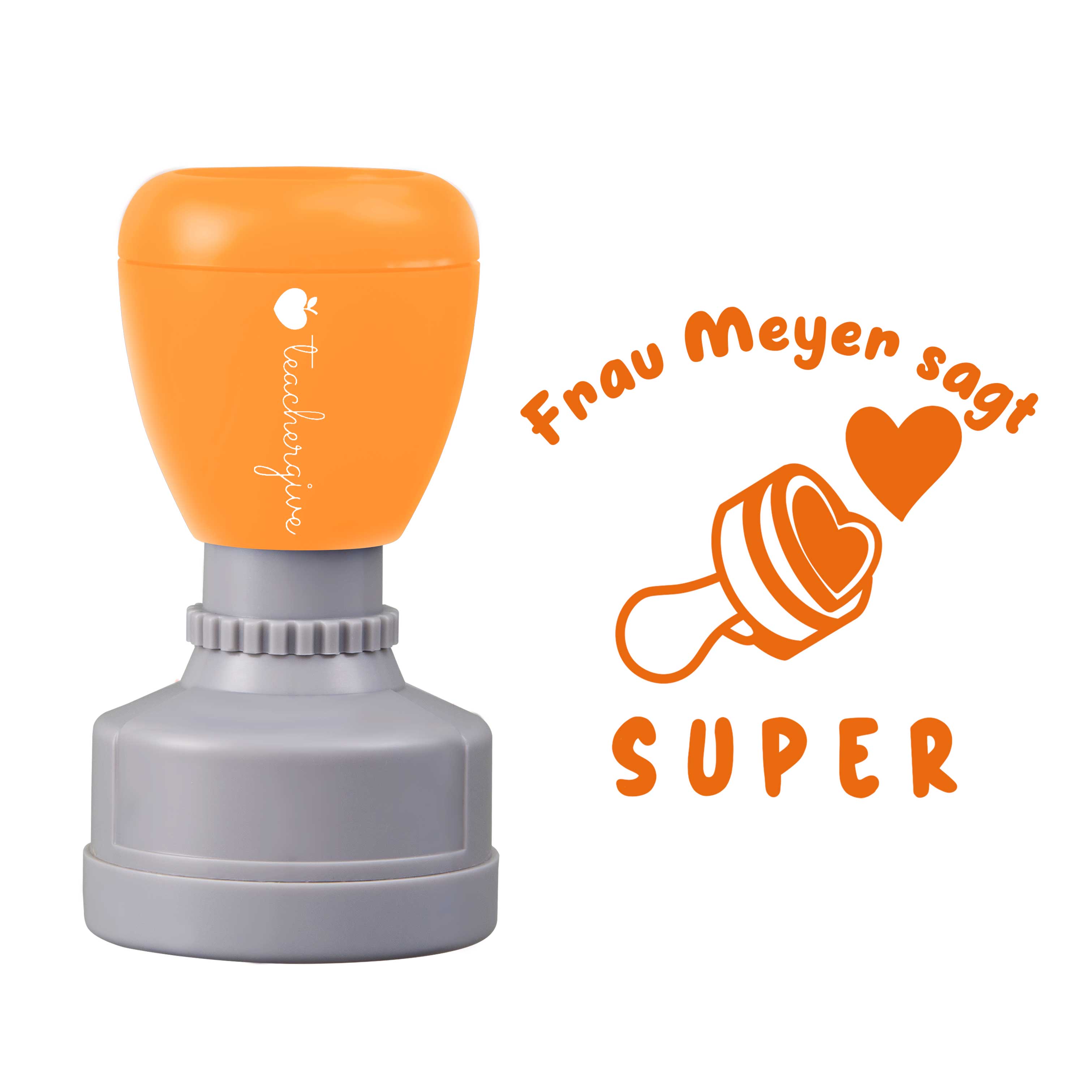Personalisiert sagt super Lehrer Stempel