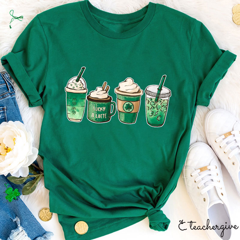 Lucky A Latte Teacher T-Shirt