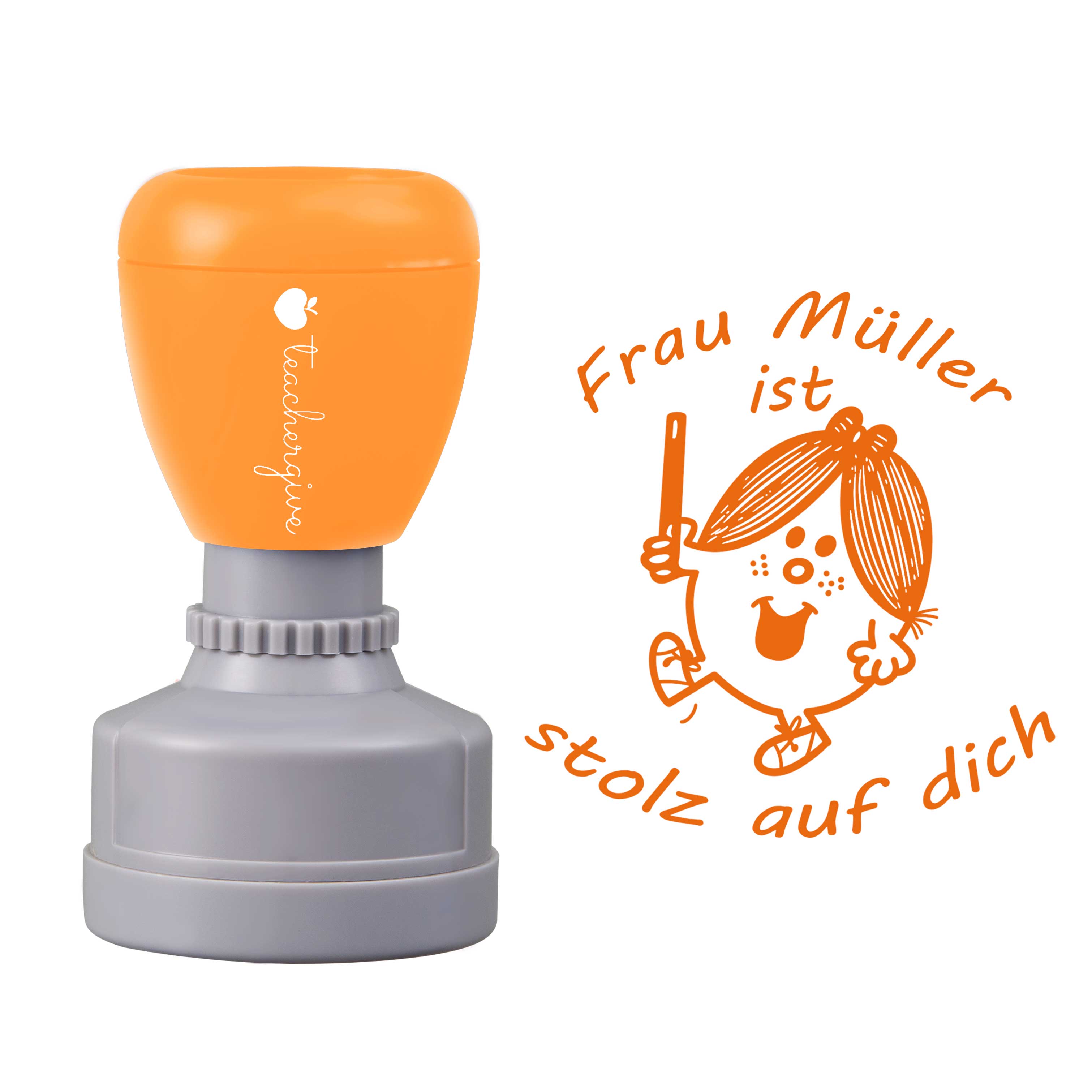 Personalisiert stolz auf dich Lehrer Stempel