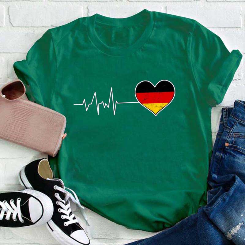 Liebe Herz Deutschland Lehrer T-Shirt