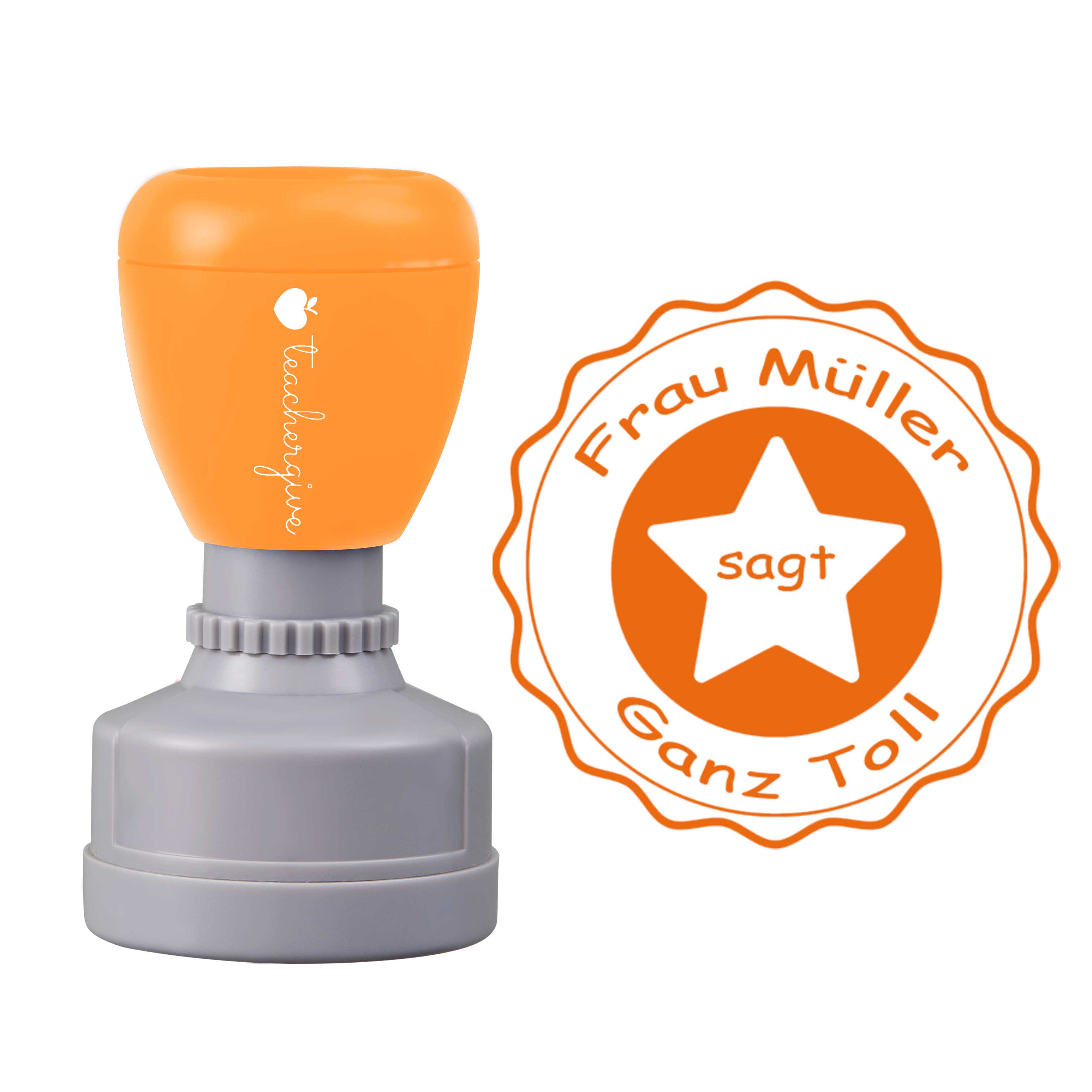 Personalisiert Name Sagt Ganz Toll Lehrer Stempel