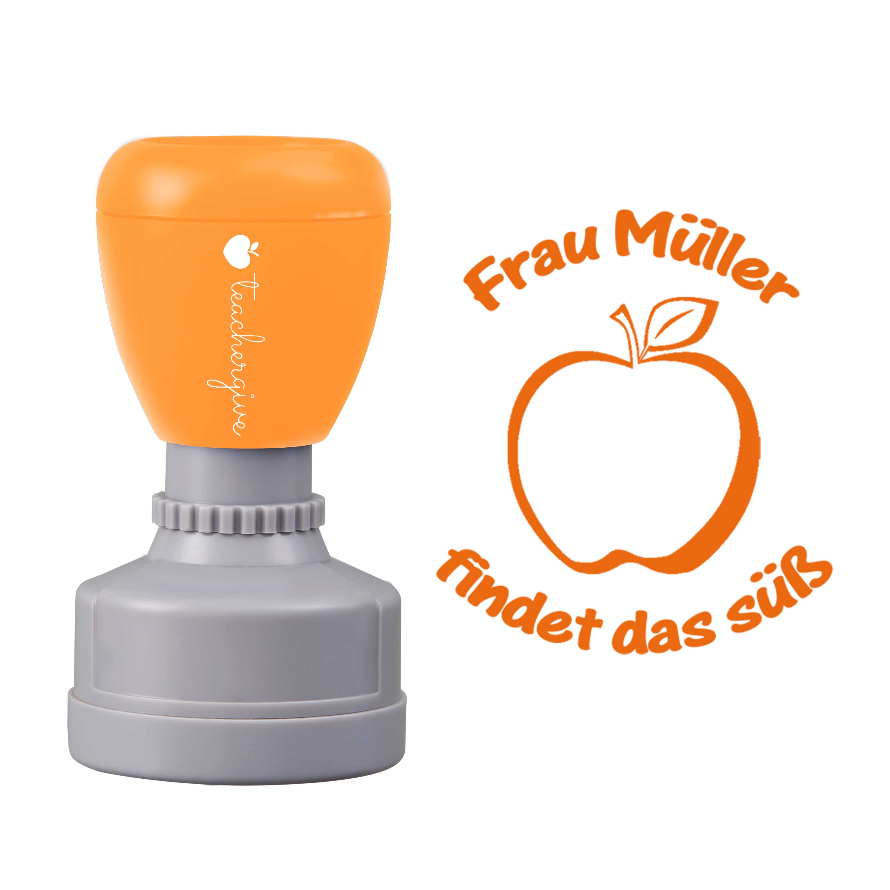 Personalisiert findet das süß Lehrer Stempel