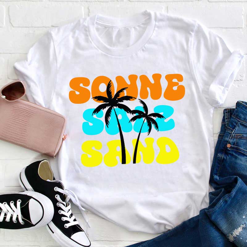 Sonne Salz Sand Lehrer T-Shirt