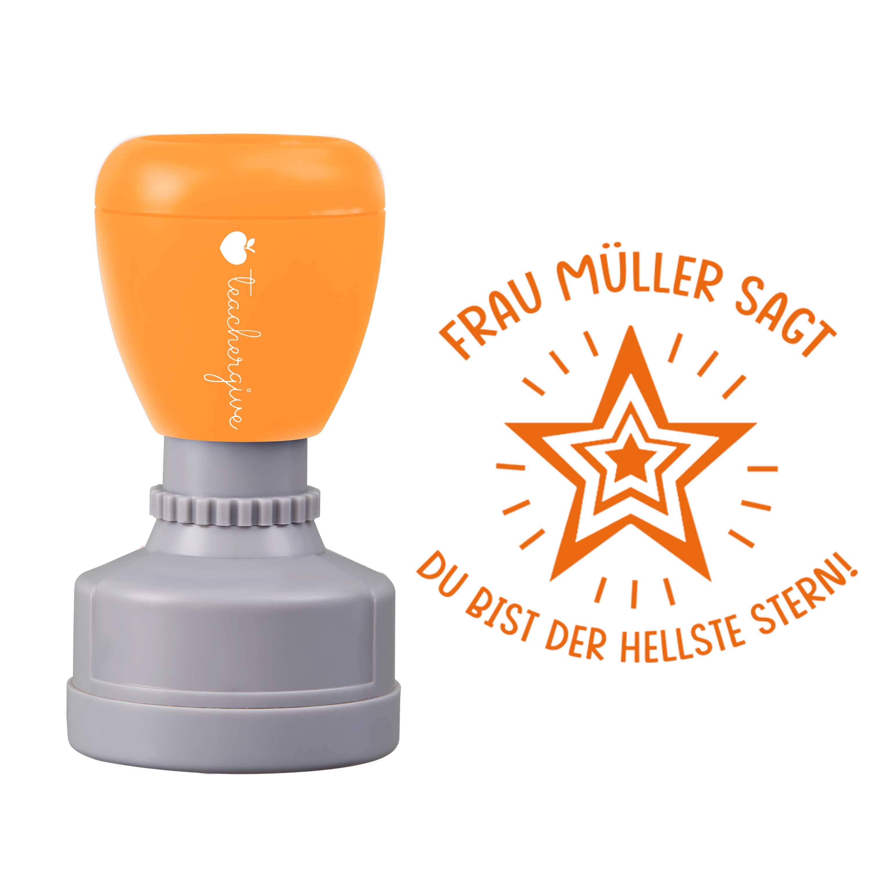 Personalisiert Name sagt du bist der hellste Stern Lehrer Stempel