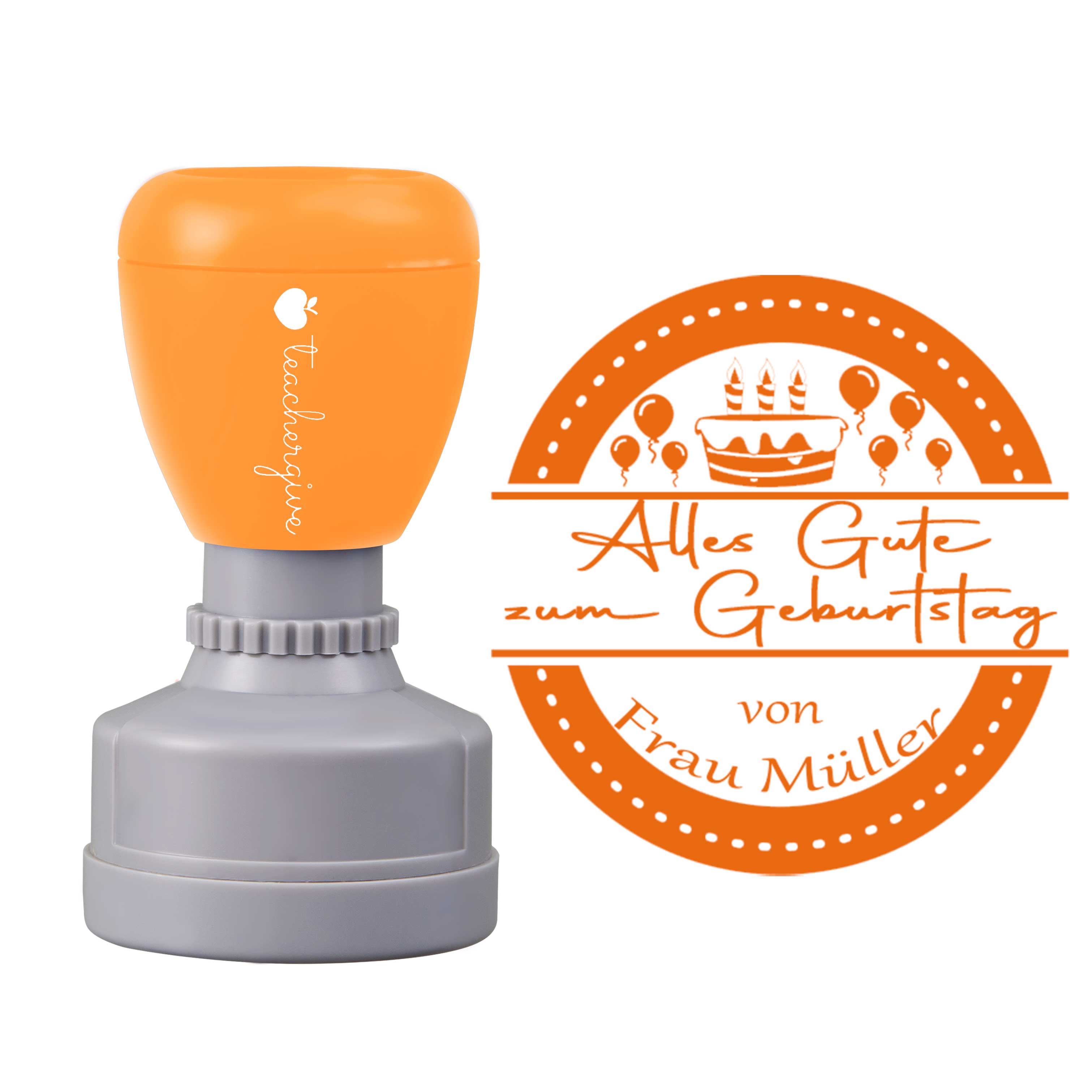 Personalisiert Alles Gute zum Geburtstag Lehrer Stempel