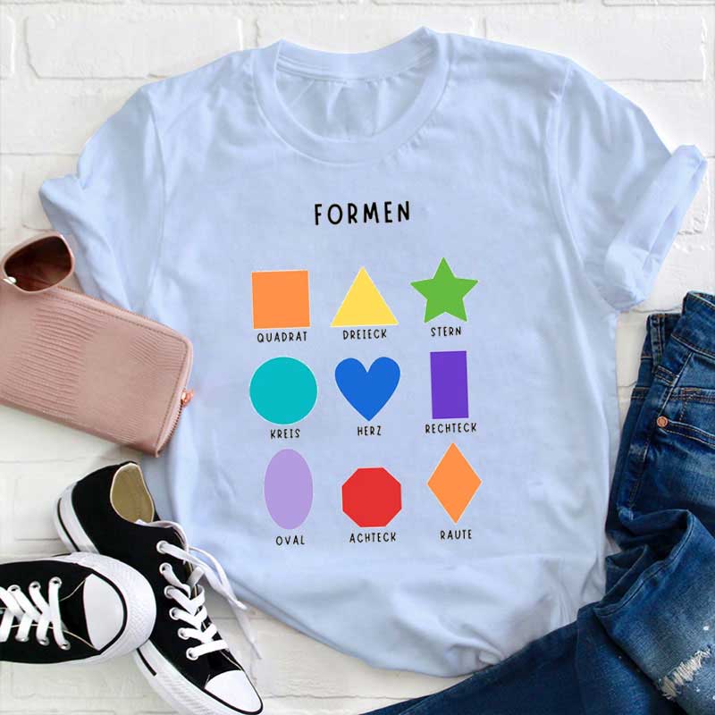 Verschiedene Formen Lehrer T-Shirt