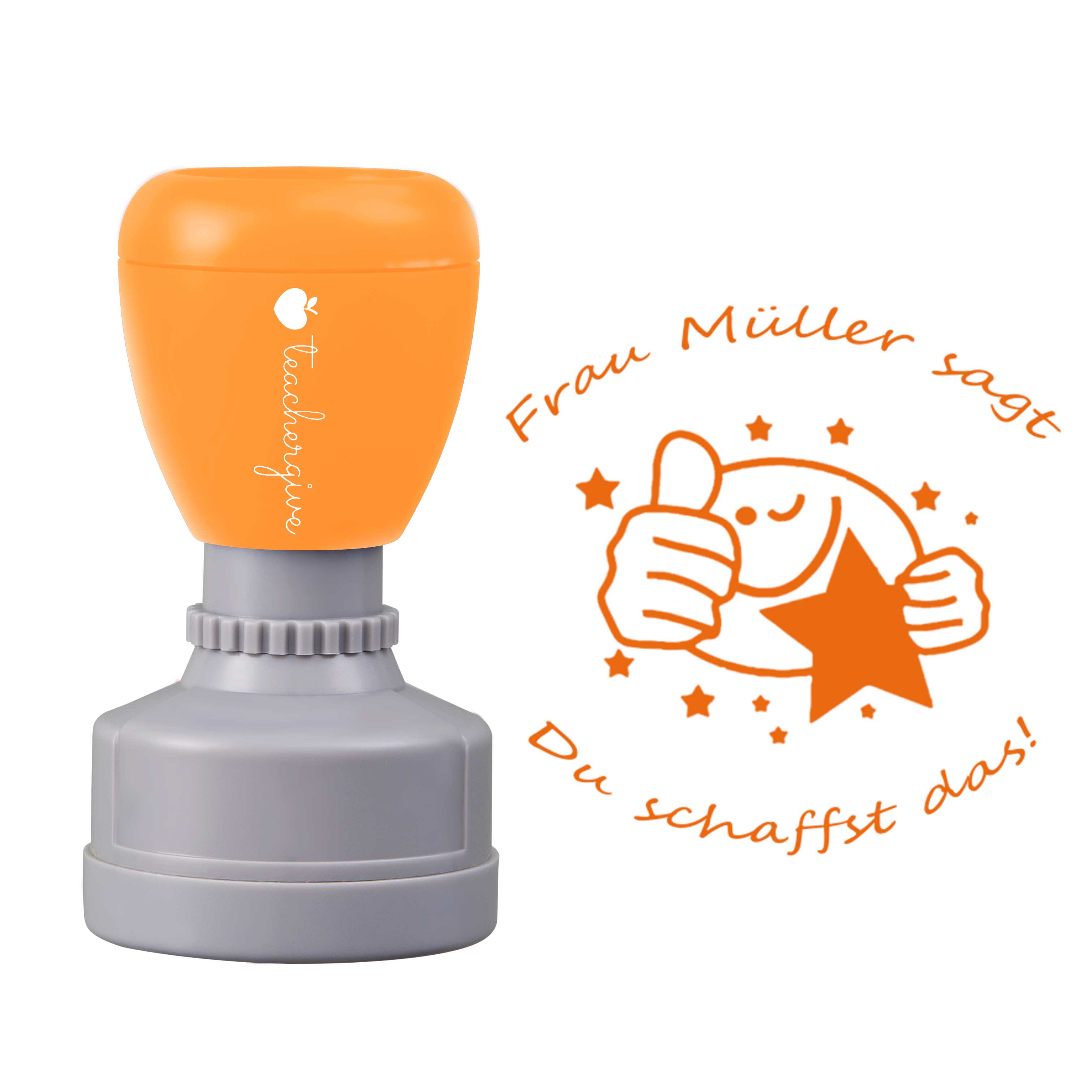 Personalisiert Name Sagt Du Schaffst Das Lehrer Stempel