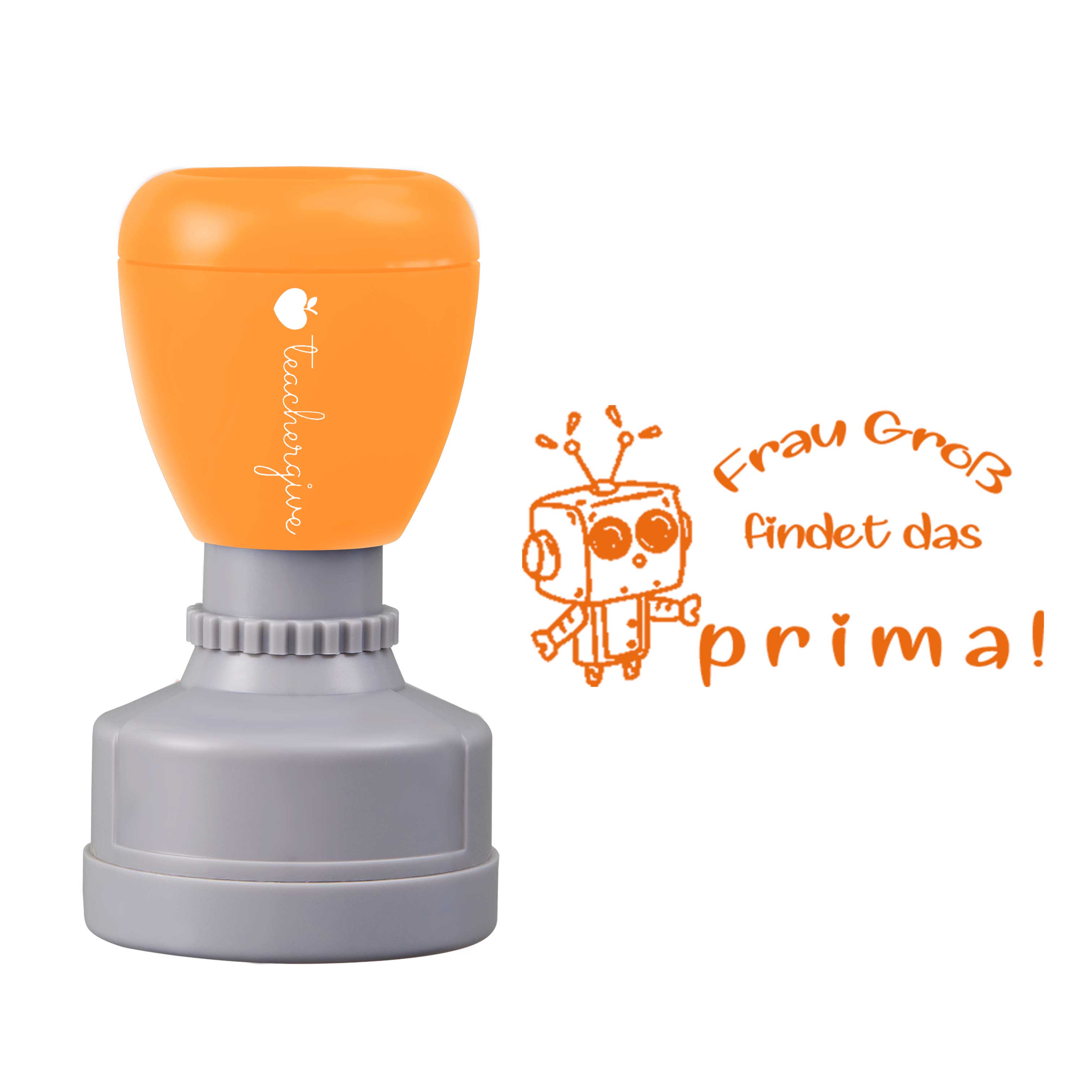 Personalisiert findet das prima Lehrer Stempel
