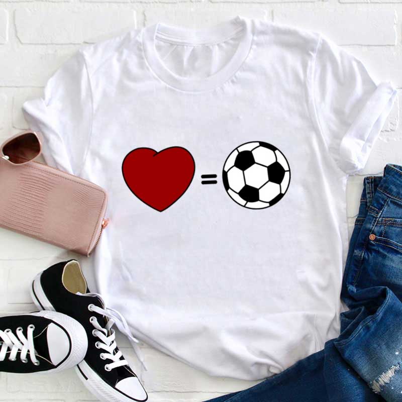 Liebe ist gleich wie Fußball Lehrer T-Shirt