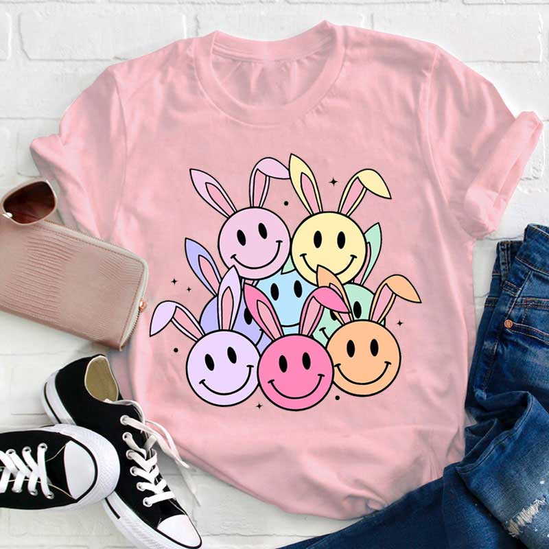 Bunt Osterhasen Lehrer T-Shirt