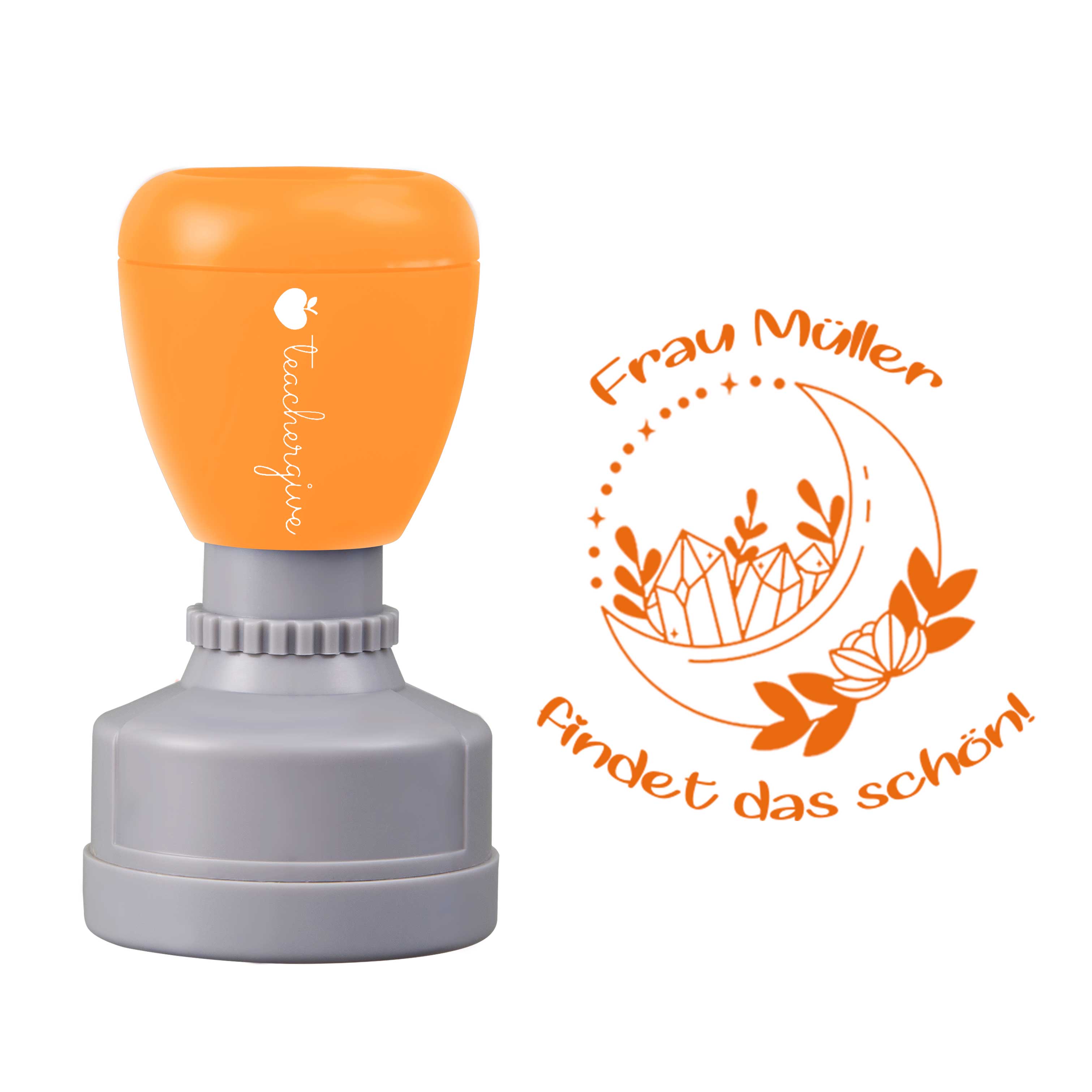 Personalisiert Name findet das schön Lehrer Stempel