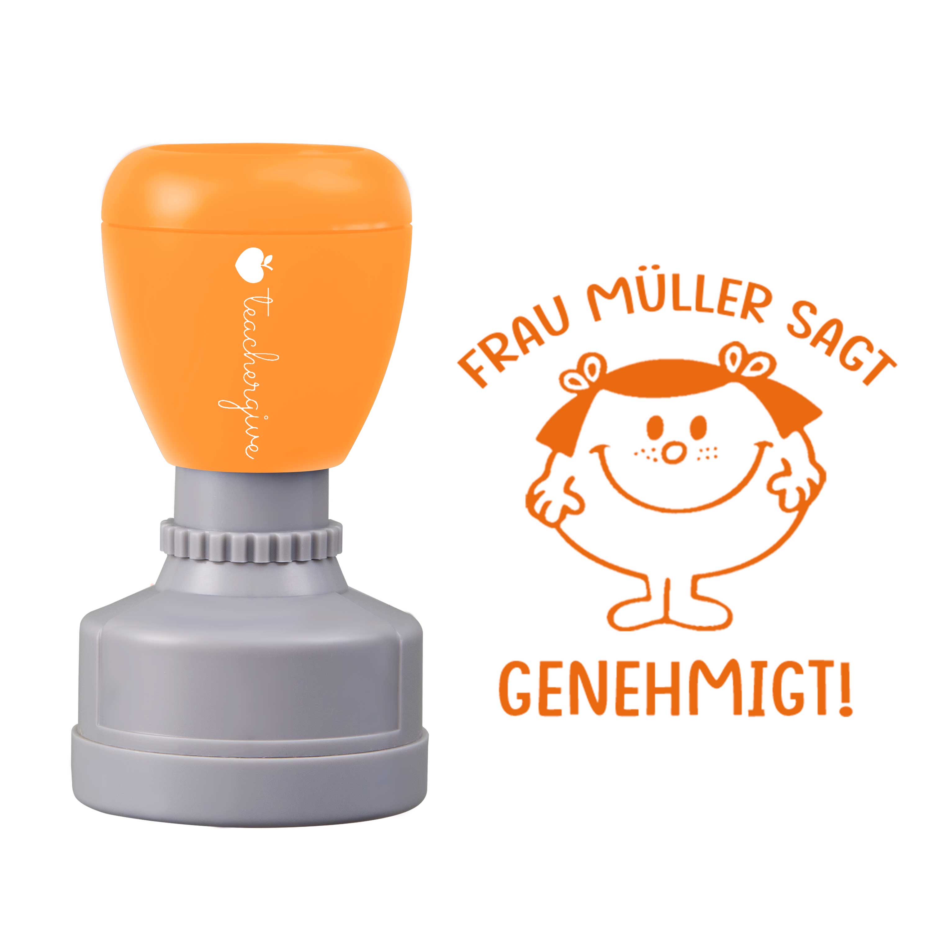 Personalisiert Name sagt genehmigt Lehrer Stempel