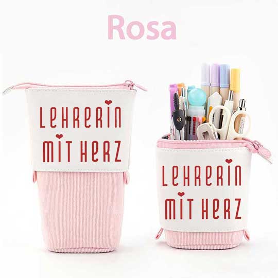 Lehrerin mit Herz Federmäppchen Mäppchen