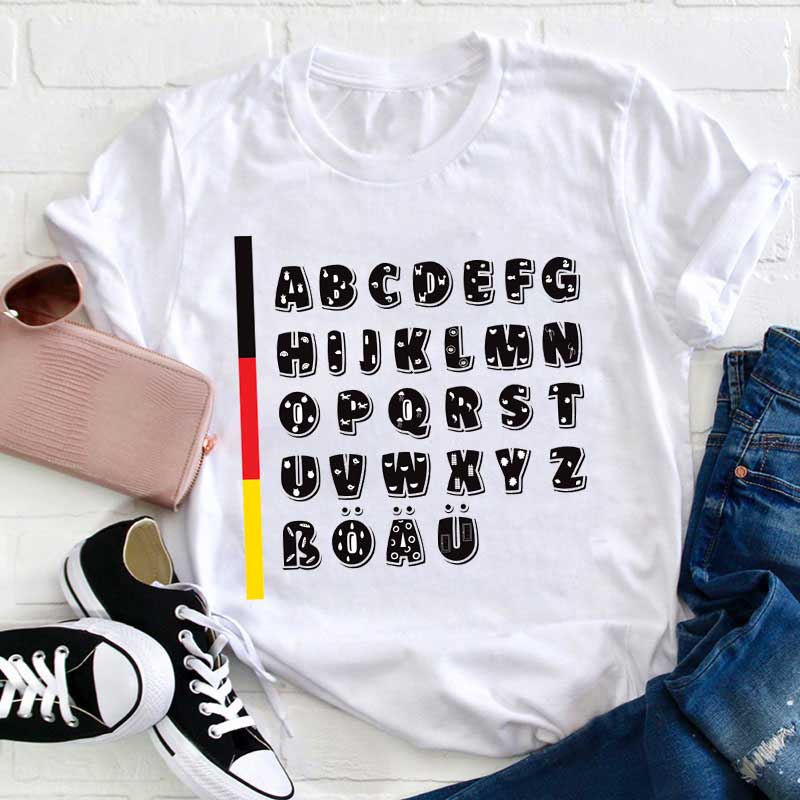 Deutsche Alphabet Lehrer T-Shirt