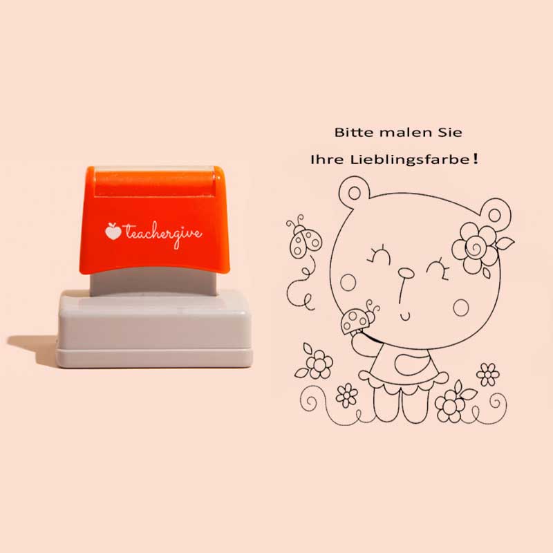 Malen Sie es in Ihrer Lieblingsfarbe Lehrer Großer Rechteckiger Stempel