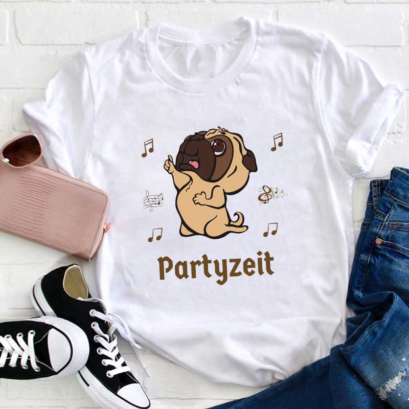 Musik Partyzeit Lehrer T-Shirt