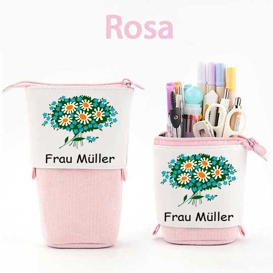 Personalisiert Name Biumen Federmäppchen Mäppchen