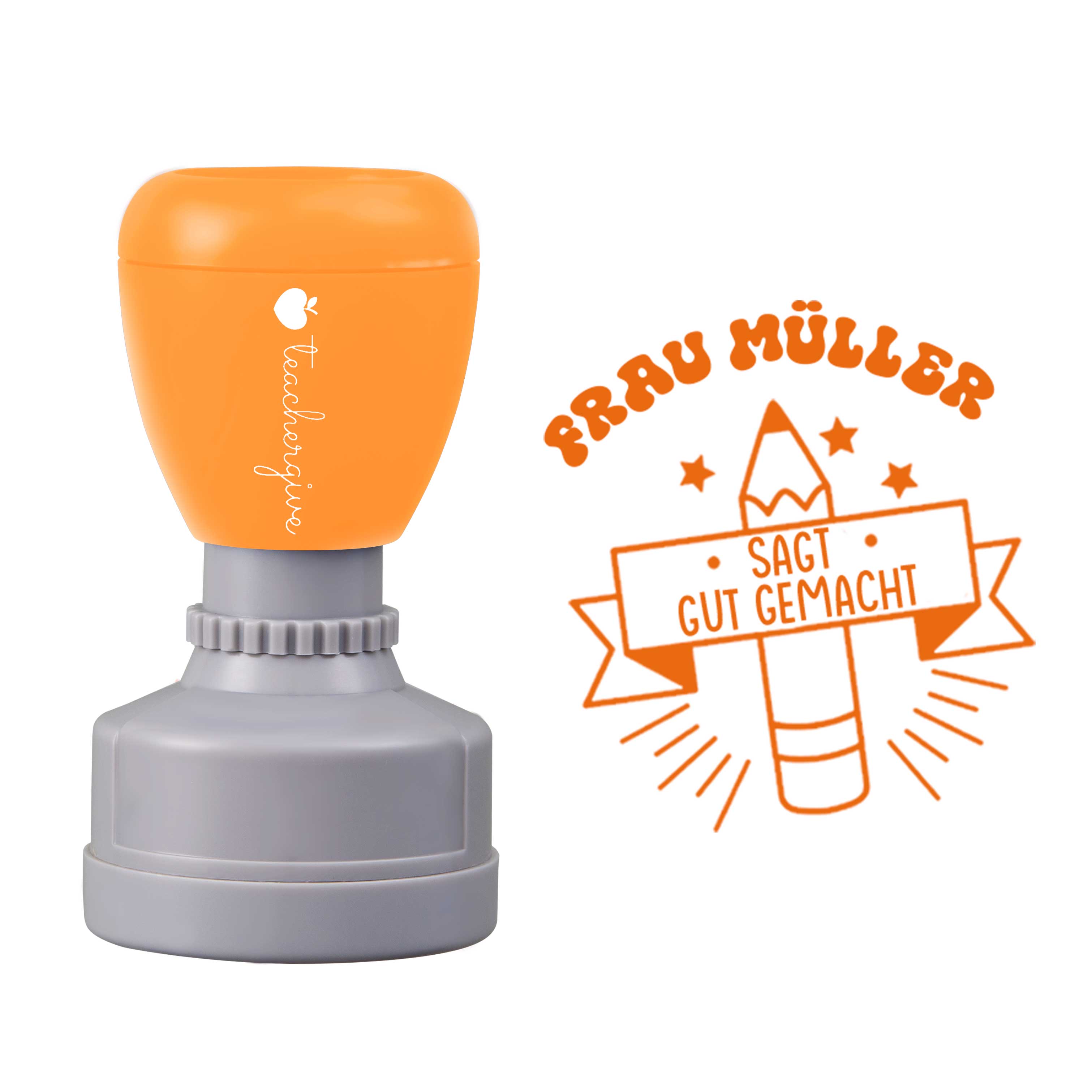 Personalisiert Name sagt gut gemacht Lehrer Stempel