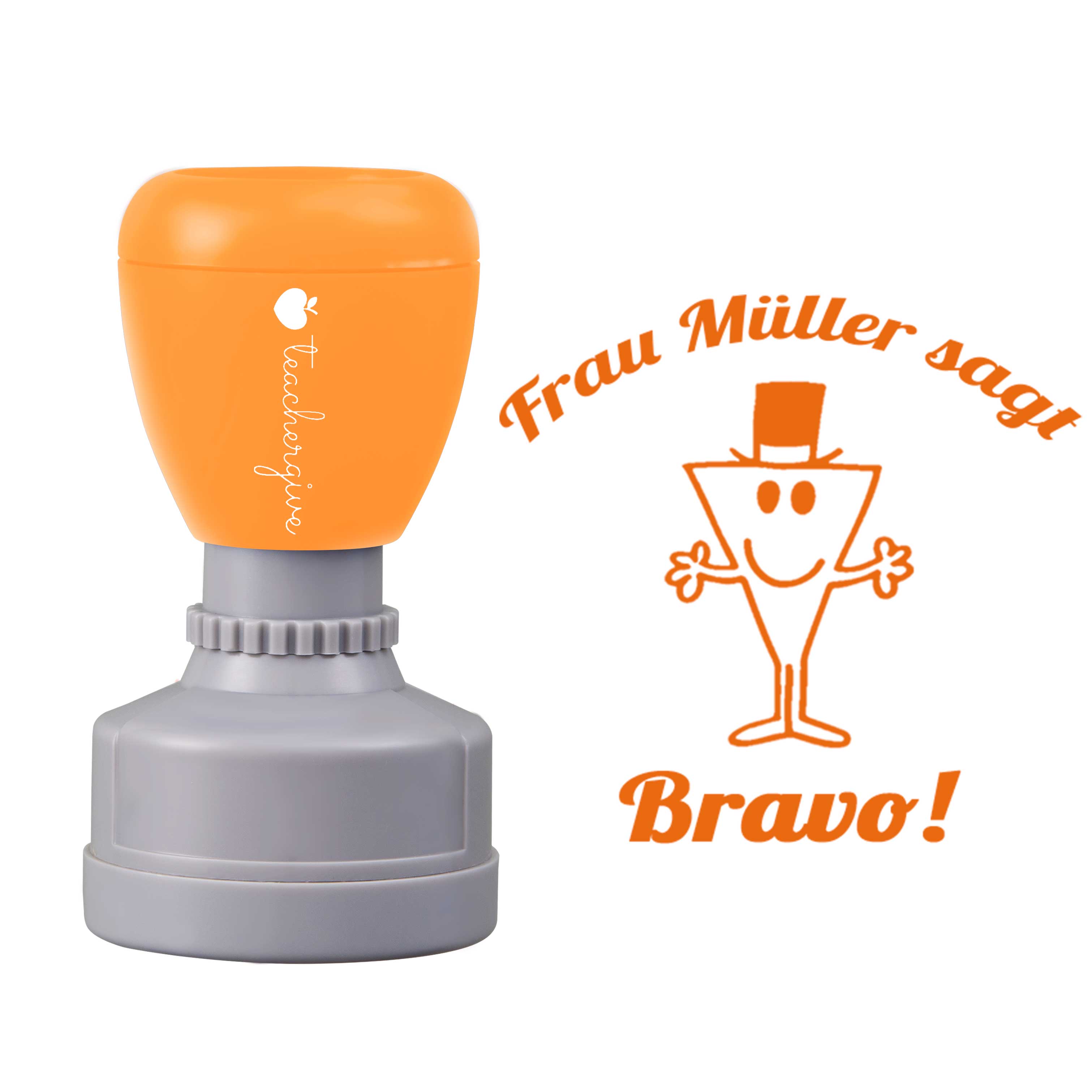 Personalisiert Name Sagt Bravo Lehrer Stempel