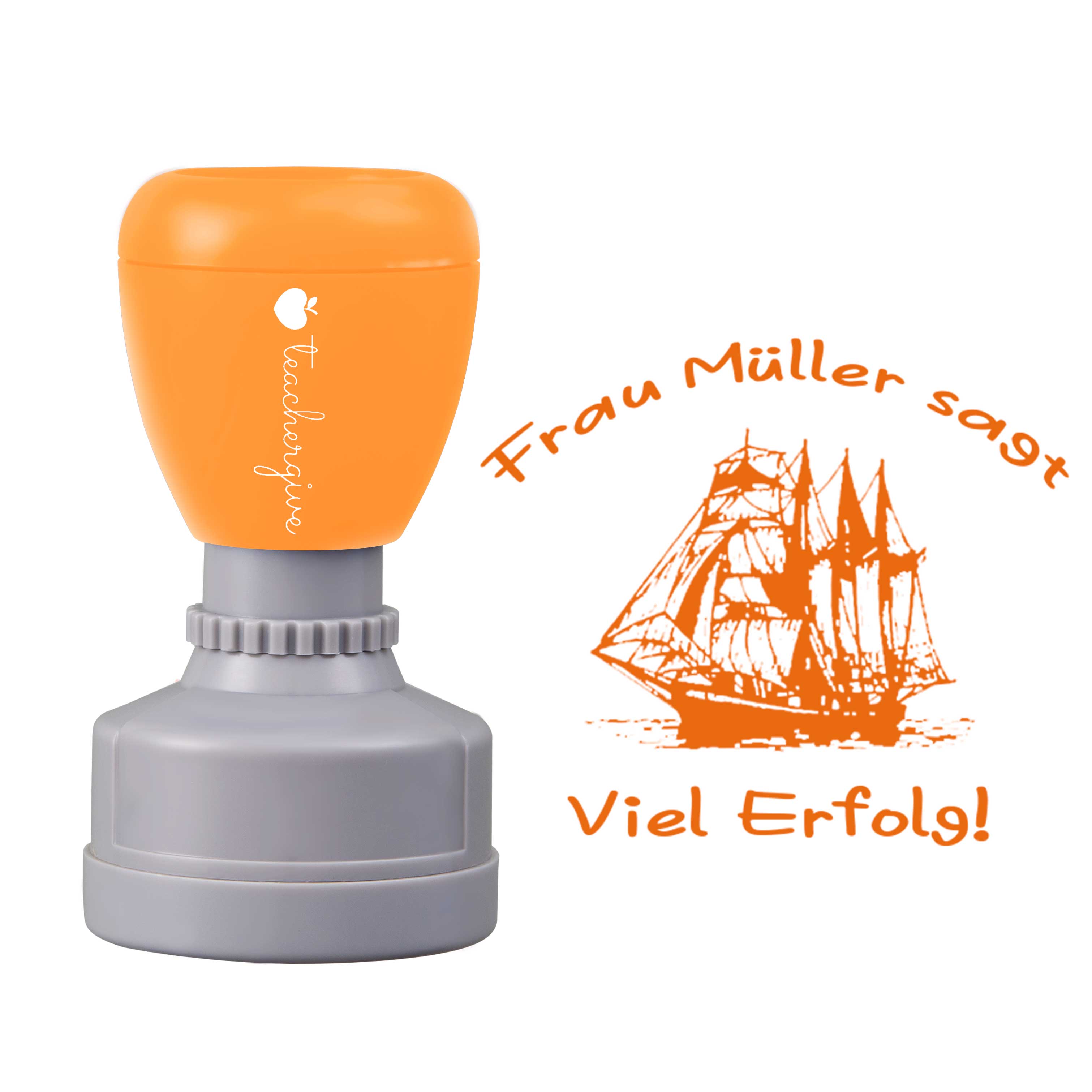 Personalisiert Name Sagt Viel Erfolg Lehrer Stempel