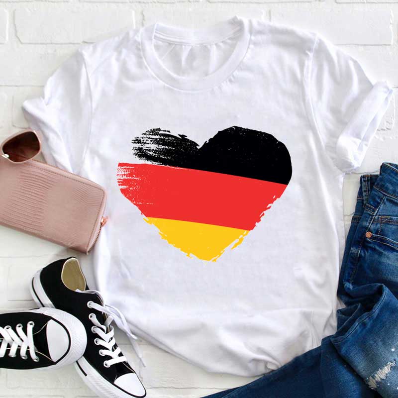 Liebe Herz Deutschland Lehrer T-Shirt