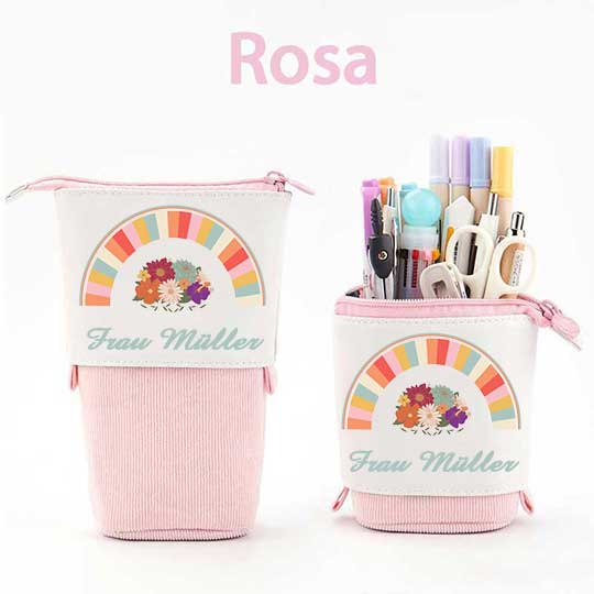 Personalisiert Name Blumen Federmäppchen Mäppchen