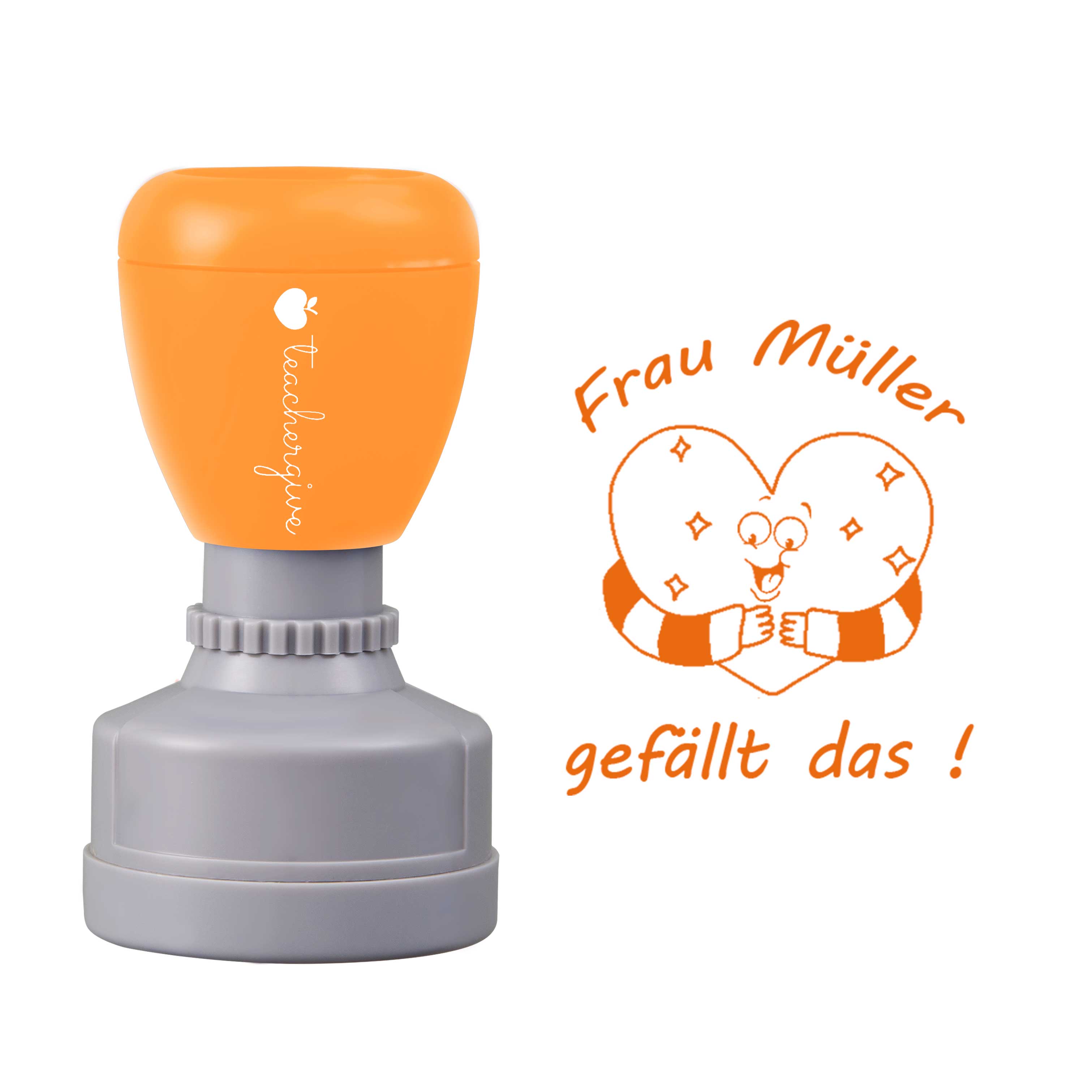 Personalisiert gefällt das Lehrer Stempel