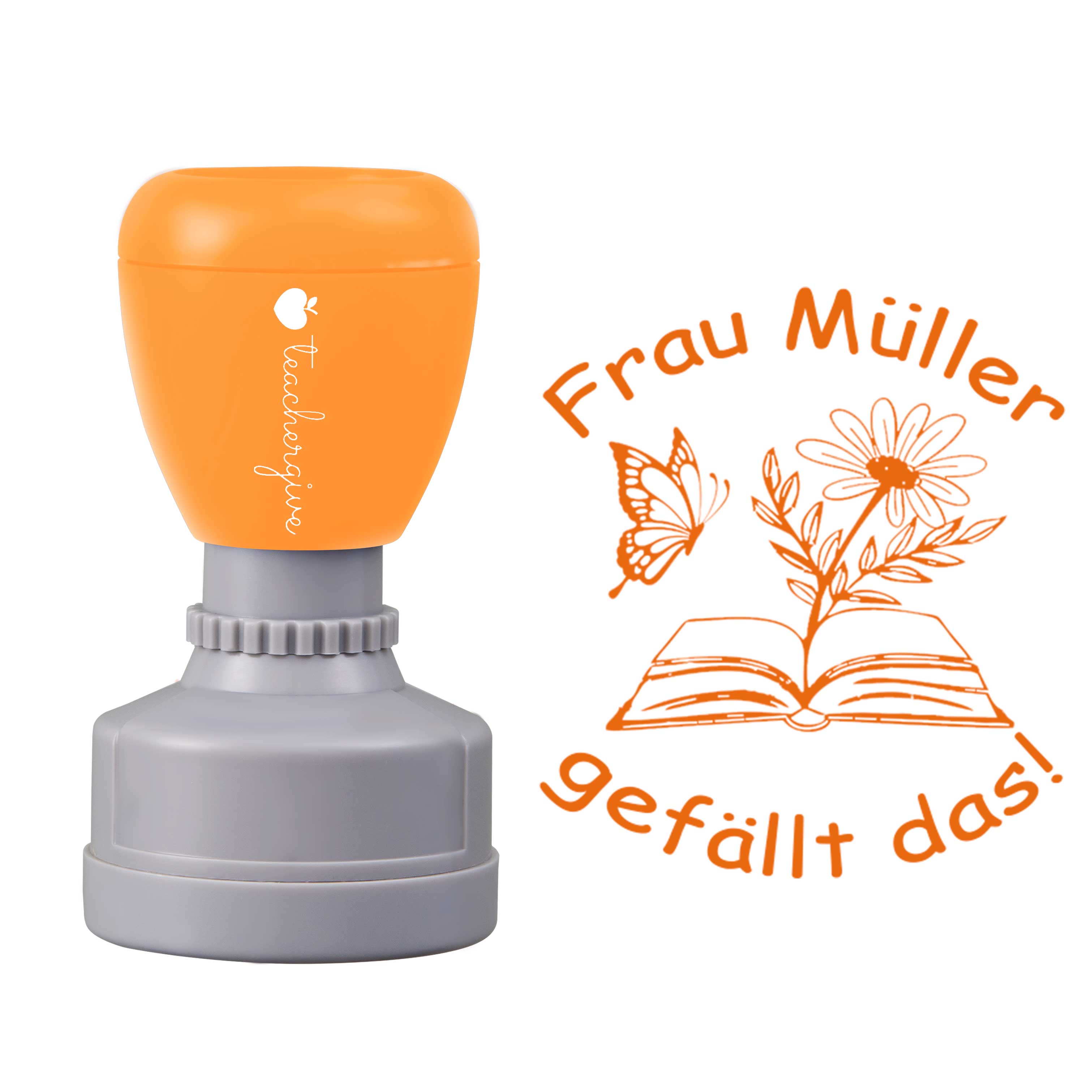 Personalisiert Name gefällt das Lehrer Stempel