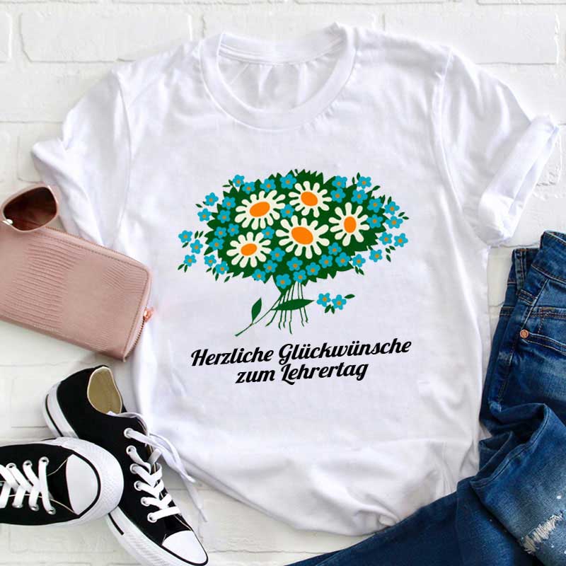 Herzliche Glückwünsche zum Lehrertag Lehrer T-Shirt