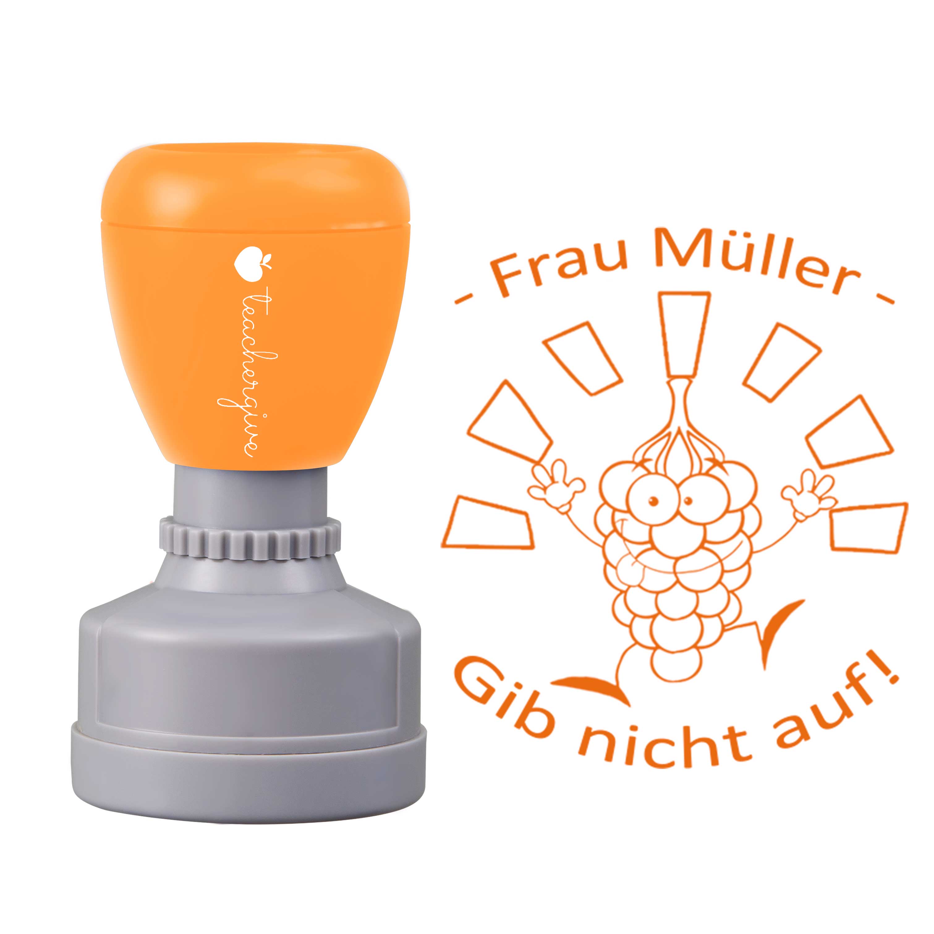 Personalisiert Gib nicht auf Lehrer Stempel