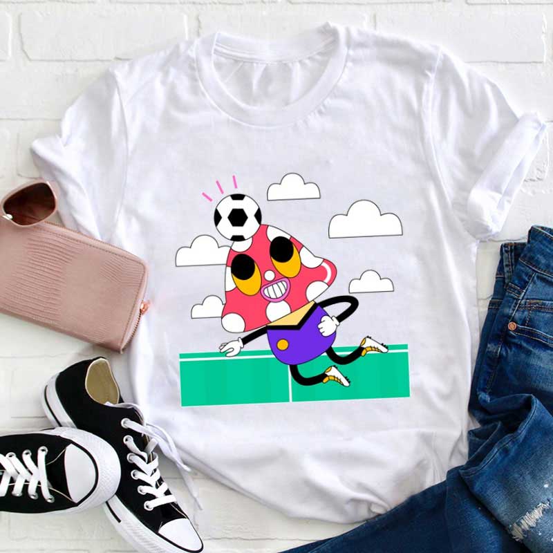 Pilz Spielt Fußball Lehrer T-Shirt