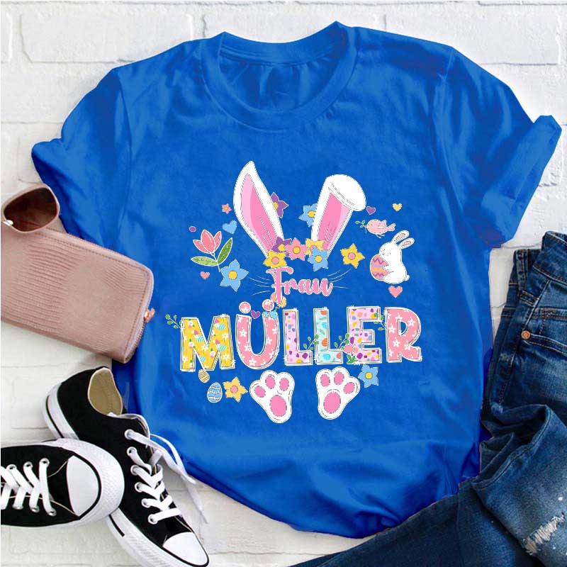 Personalisiert Ostern Name Lehrer T-Shirt